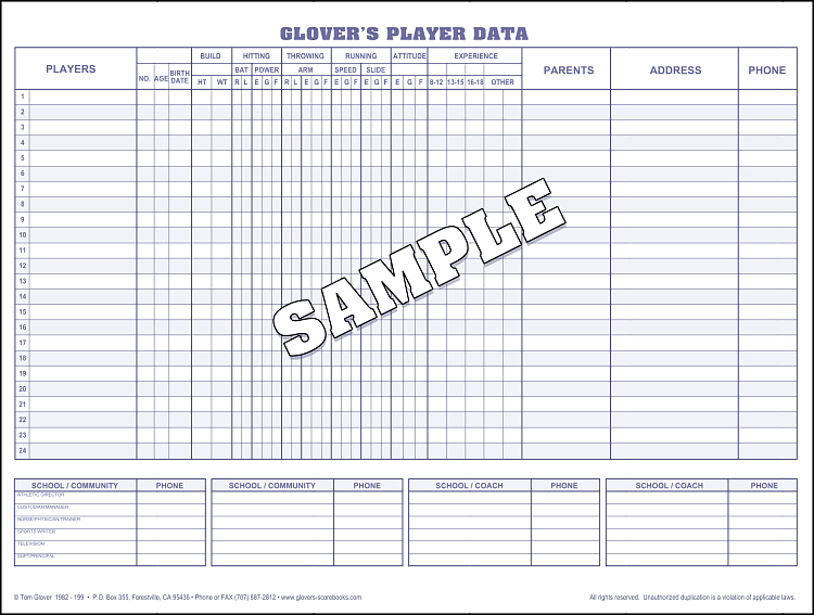 Basketball Score Sheet Sample